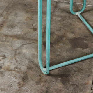 Walter Lamb Verdigris Square Bronze Patio Dining Table for Brown Jordan