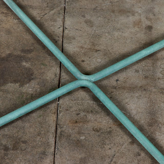 Walter Lamb Verdigris Square Bronze Patio Dining Table for Brown Jordan
