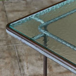 Walter Lamb Rectangular Bronze Patio Dining Table for Brown Jordan