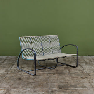 Walter Lamb Vinyl Settee for Brown Jordan