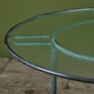 Walter Lamb for Brown Jordan Bronze Patio Dining Set with Four Rocking Chairs