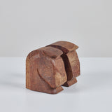 Pair of Wood Horse Head Bookends