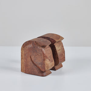 Pair of Wood Horse Head Bookends
