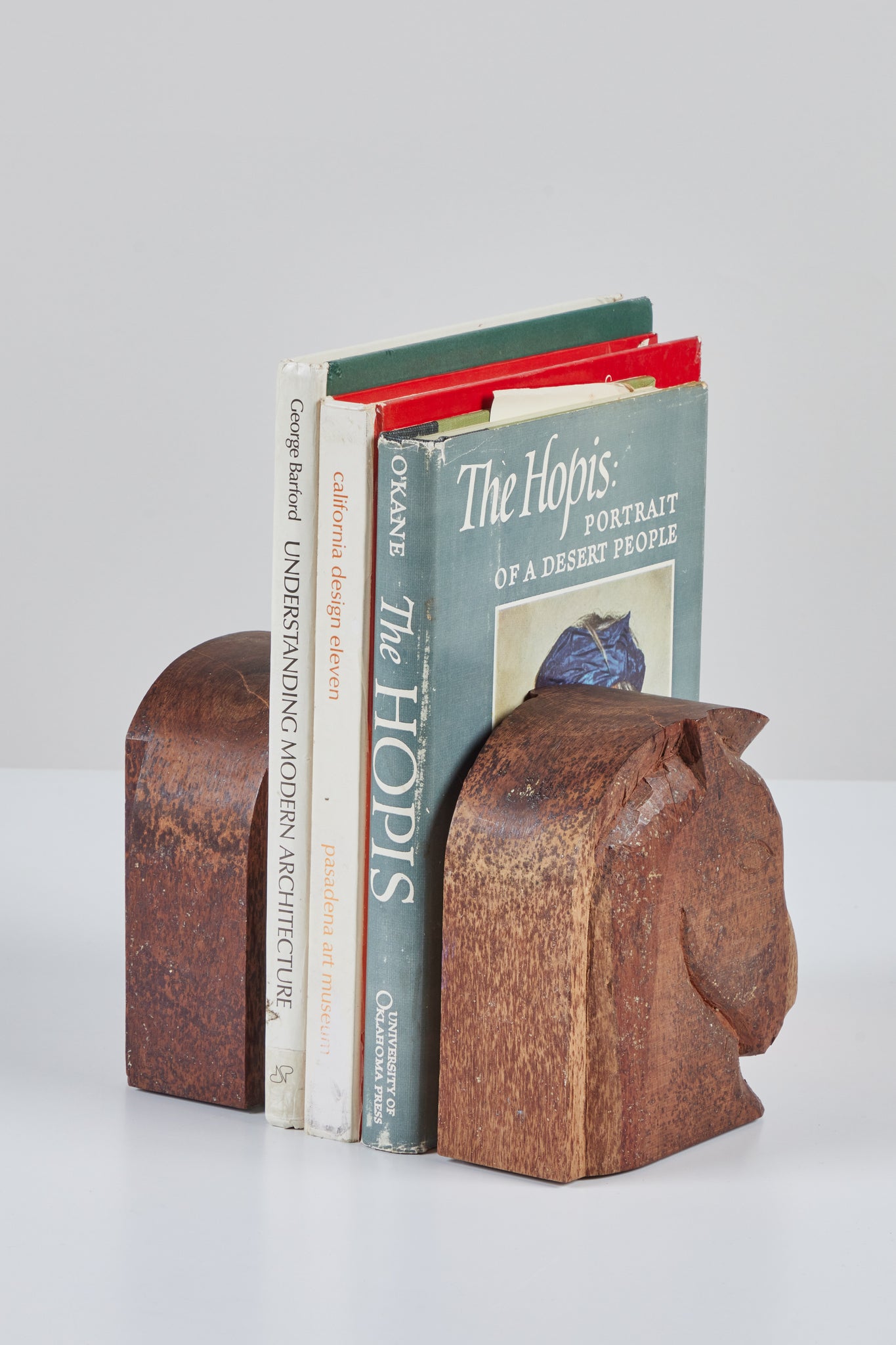 Pair of Wood Horse Head Bookends