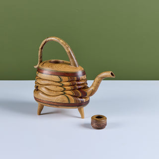 Laminated Wood Sculptural Teapot by Terry Evans