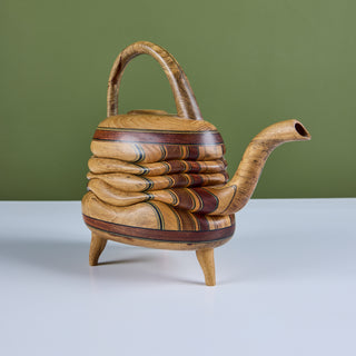 Laminated Wood Sculptural Teapot by Terry Evans