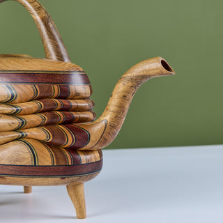 Laminated Wood Sculptural Teapot by Terry Evans