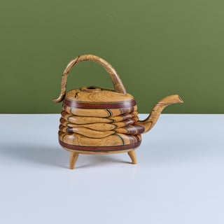 Laminated Wood Sculptural Teapot by Terry Evans