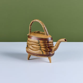 Laminated Wood Sculptural Teapot by Terry Evans