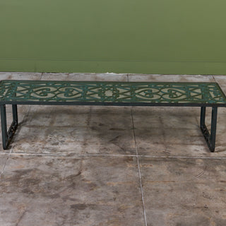 Wrought Iron and Glass Coffee Table