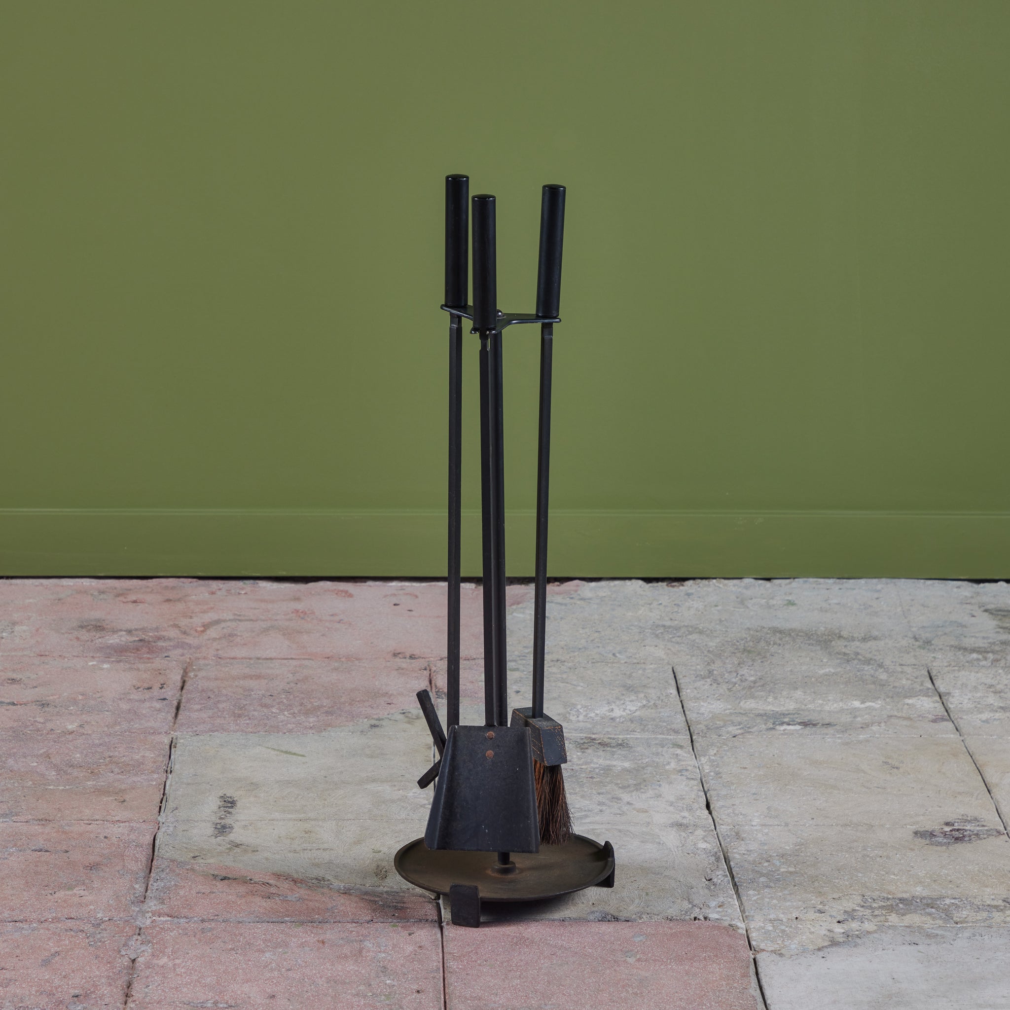 ON HOLD ** Set of Wrought Iron Fireplace Tools