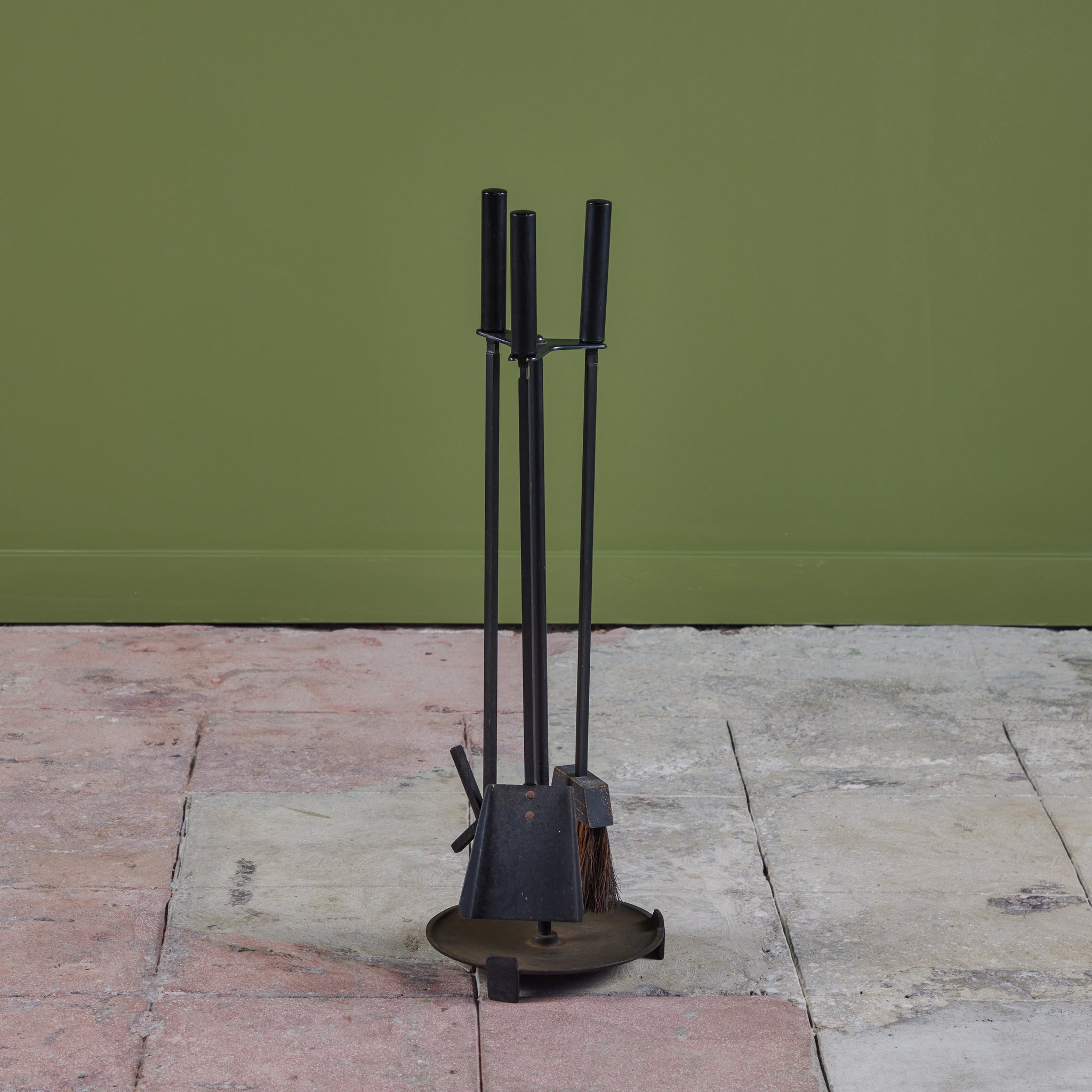 ON HOLD ** Set of Wrought Iron Fireplace Tools