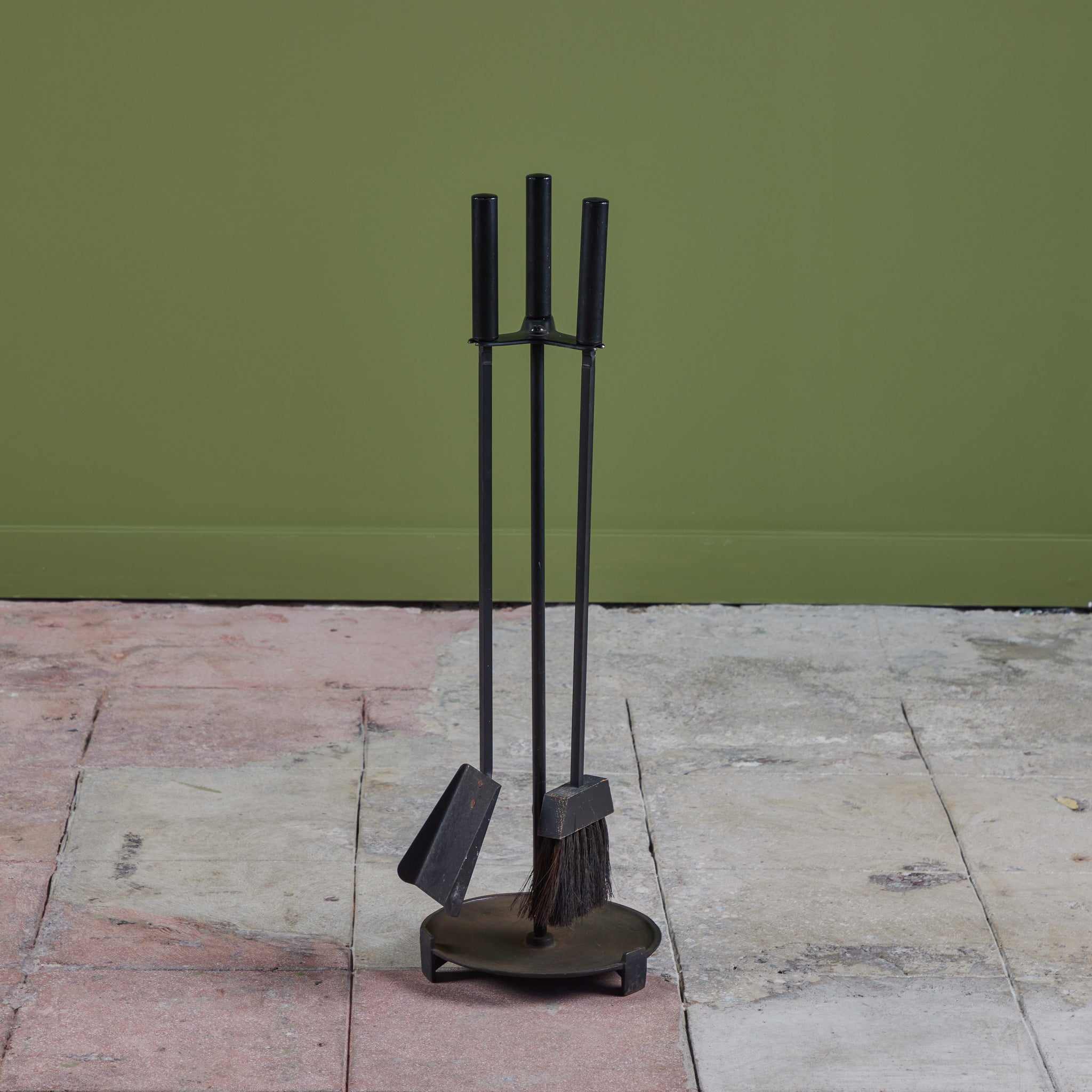 ON HOLD ** Set of Wrought Iron Fireplace Tools