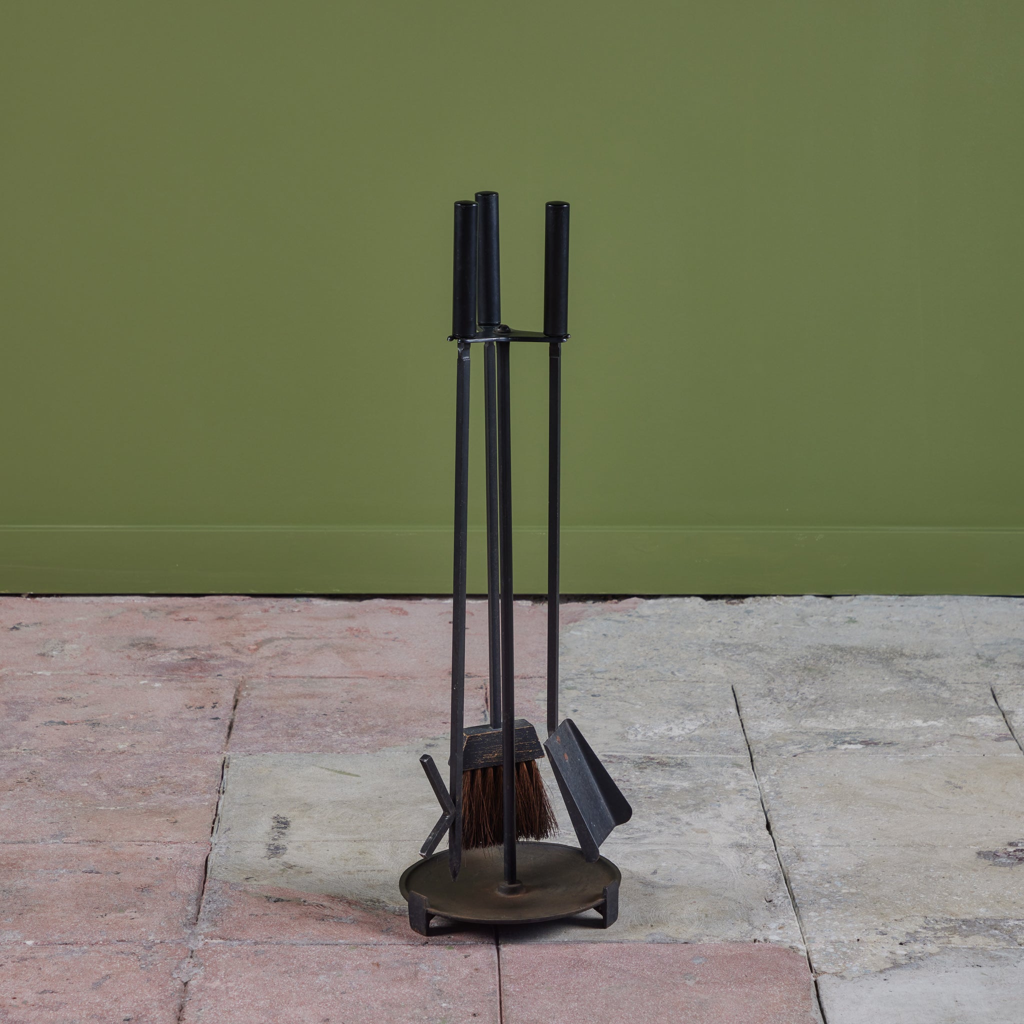 ON HOLD ** Set of Wrought Iron Fireplace Tools