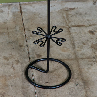 Hammered Brass Handle and Wrought Iron Fireplace Tool Set