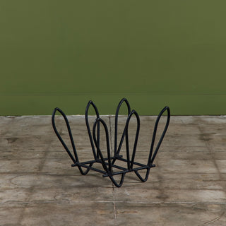 Wrought Iron Tulip Log Holder