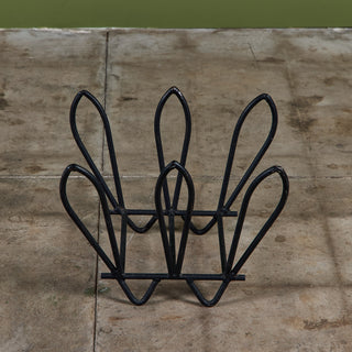 Wrought Iron Tulip Log Holder
