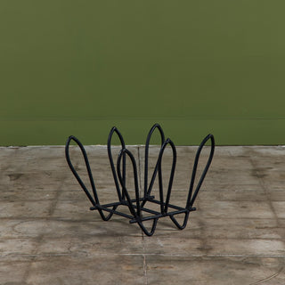 Wrought Iron Tulip Log Holder