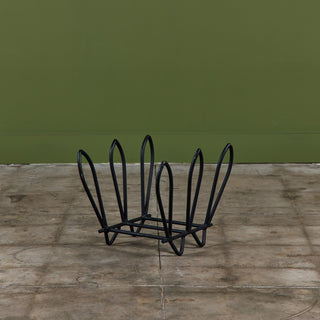 Wrought Iron Tulip Log Holder