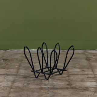 Wrought Iron Tulip Log Holder