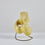 Biomorphic Yellow Glazed Sculpture