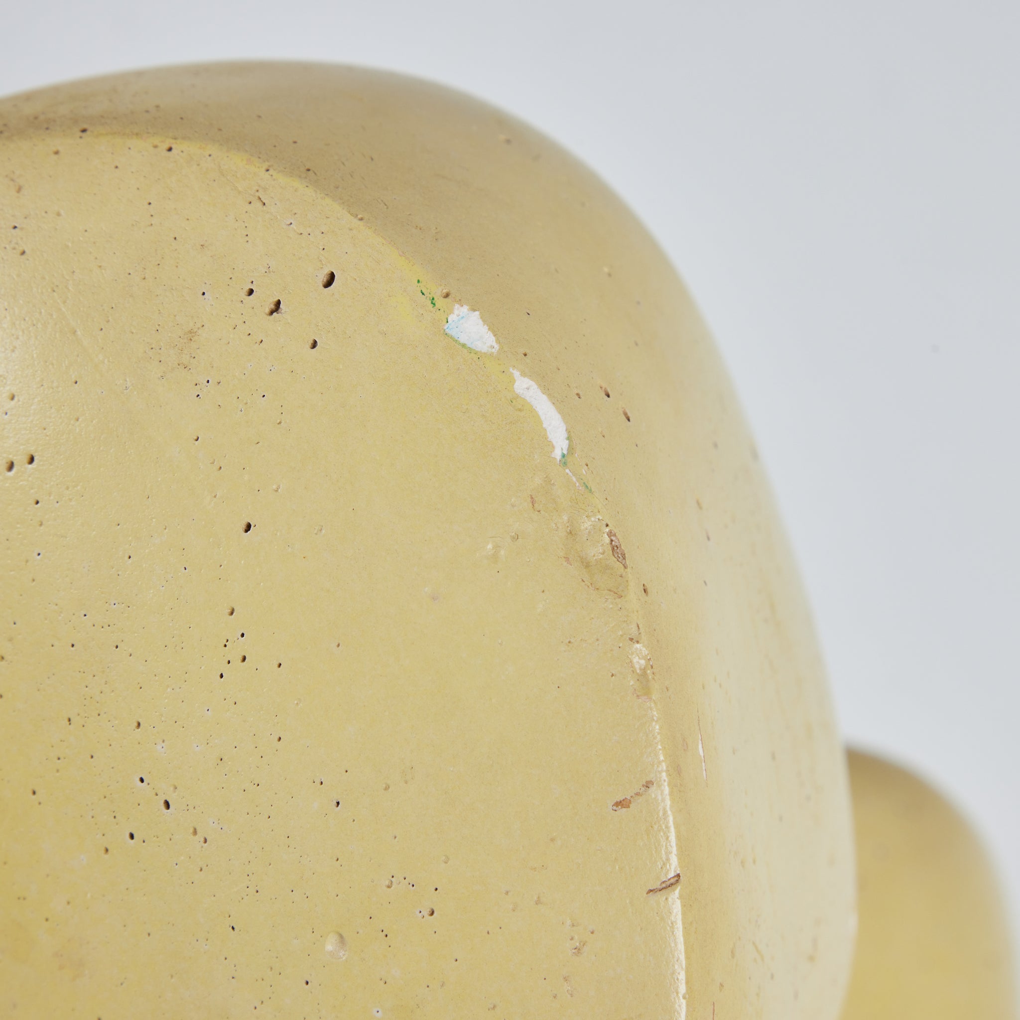 Biomorphic Yellow Glazed Sculpture