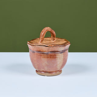 Studio Ceramic Glazed Lidded Bowl