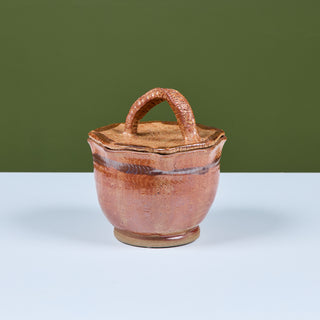 Studio Ceramic Glazed Lidded Bowl