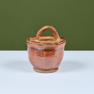 Studio Ceramic Glazed Lidded Bowl