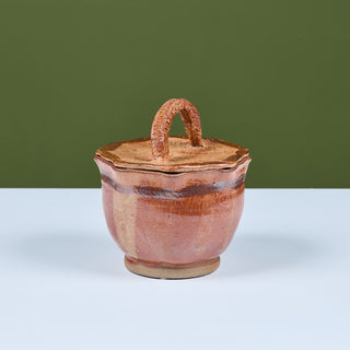 Studio Ceramic Glazed Lidded Bowl
