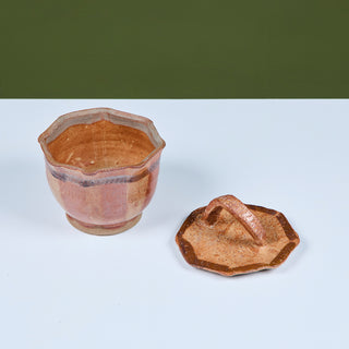 Studio Ceramic Glazed Lidded Bowl