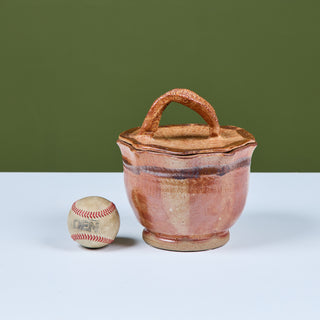 Studio Ceramic Glazed Lidded Bowl