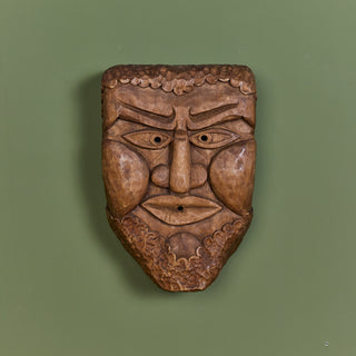 Hand Carved Wooden Folk Art Mask