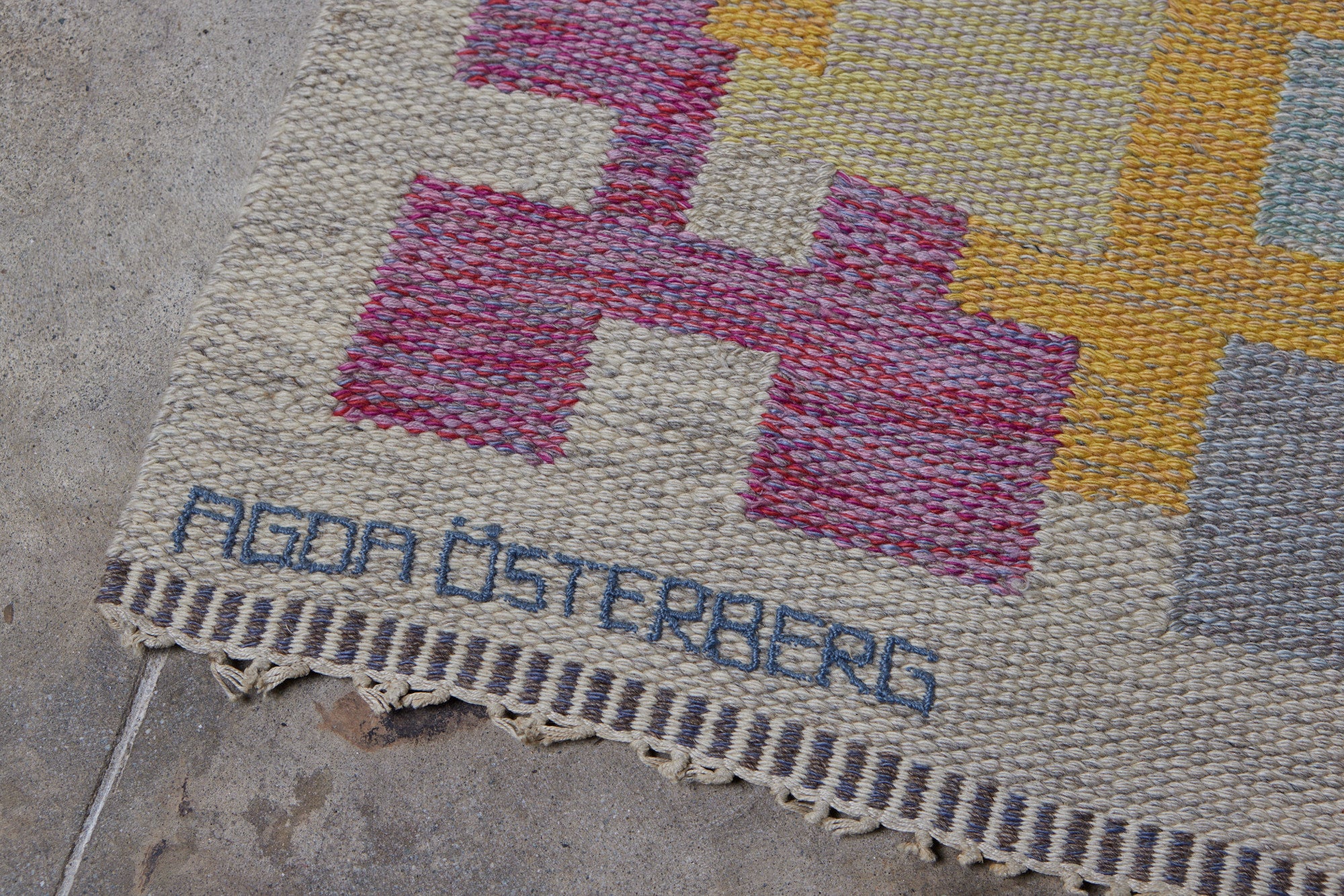 Agda Osterberg Scandinavian Swedish Kilim Rug