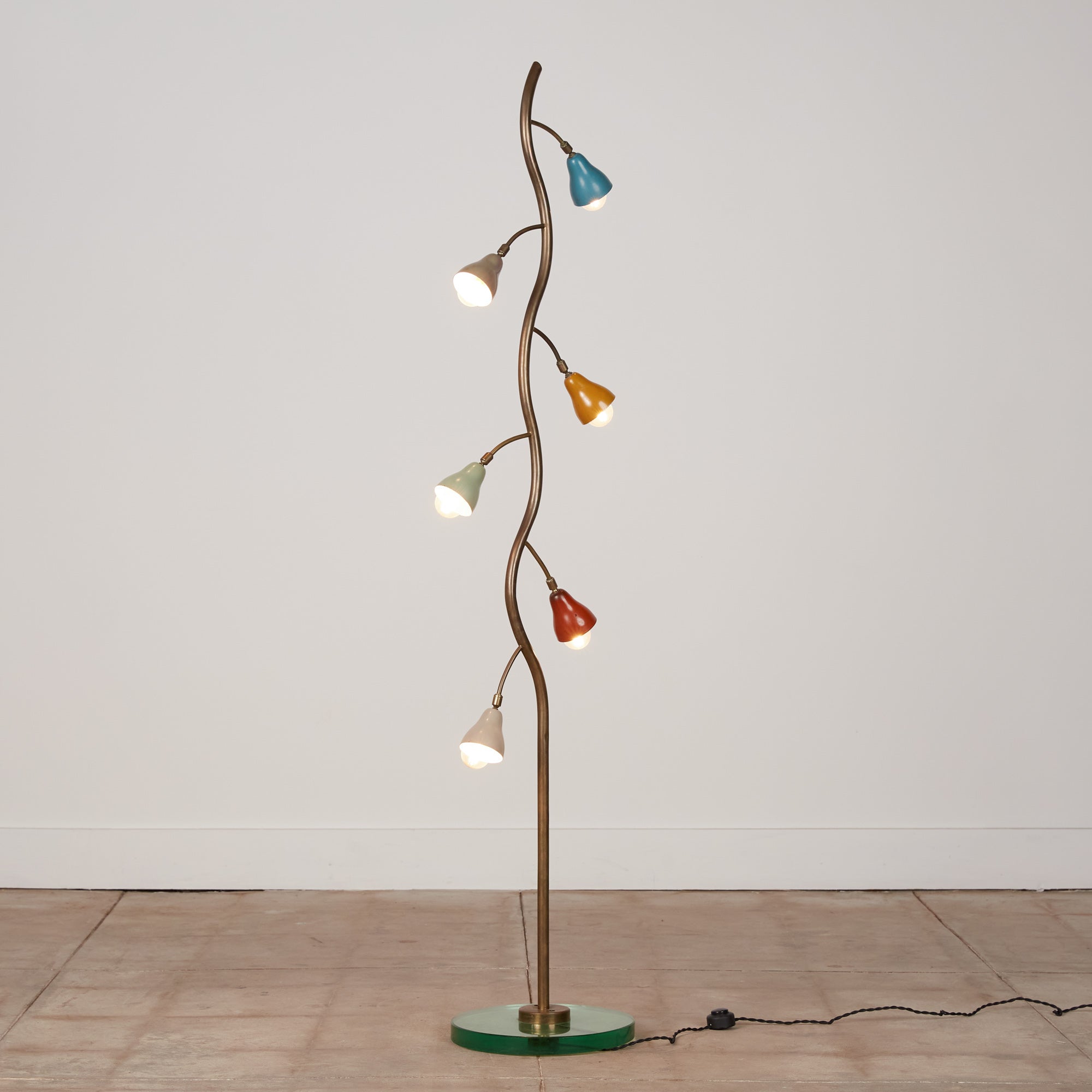 Angelo Lelli Style Freeform Tulip Shade Floor Lamp