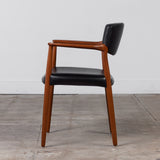 Ejner Larsen & Aksel Bender Madsen Leather & Teak Chair for Willy Beck