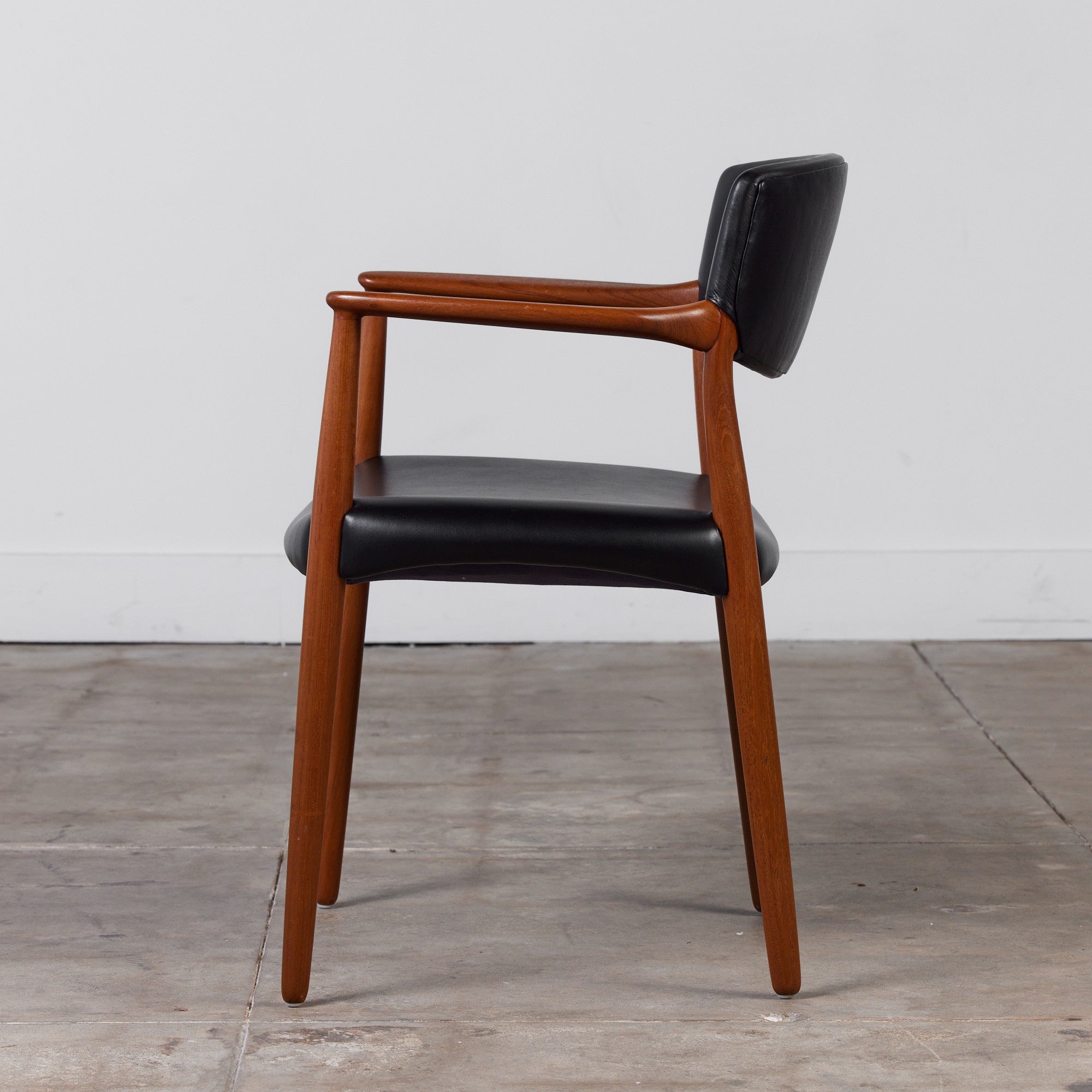 Ejner Larsen & Aksel Bender Madsen Leather & Teak Chair for Willy Beck