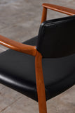 Ejner Larsen & Aksel Bender Madsen Leather & Teak Chair for Willy Beck