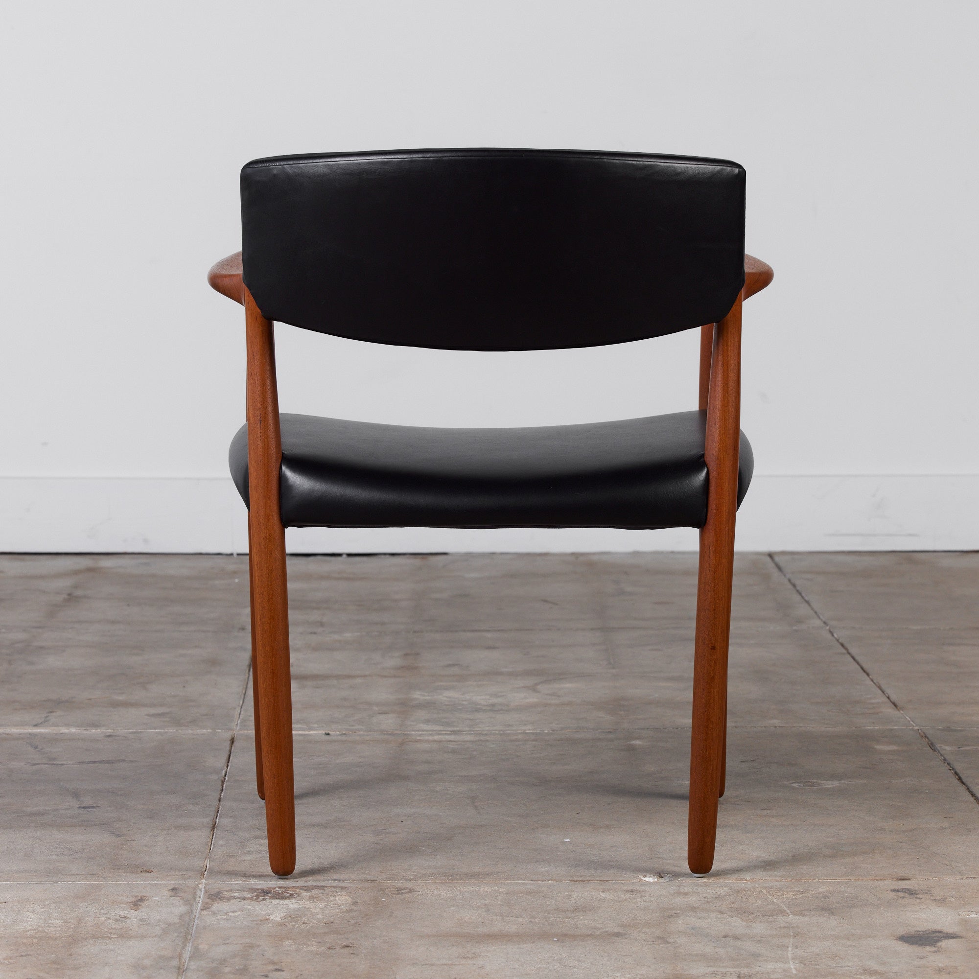 Ejner Larsen & Aksel Bender Madsen Leather & Teak Chair for Willy Beck