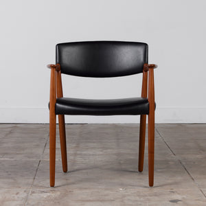 Ejner Larsen & Aksel Bender Madsen Leather & Teak Chair for Willy Beck