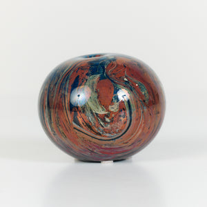 Marbled Blown Glass Bud Vase