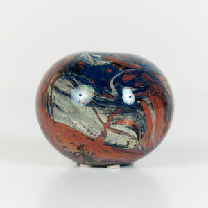 Marbled Blown Glass Bud Vase