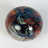 Marbled Blown Glass Bud Vase