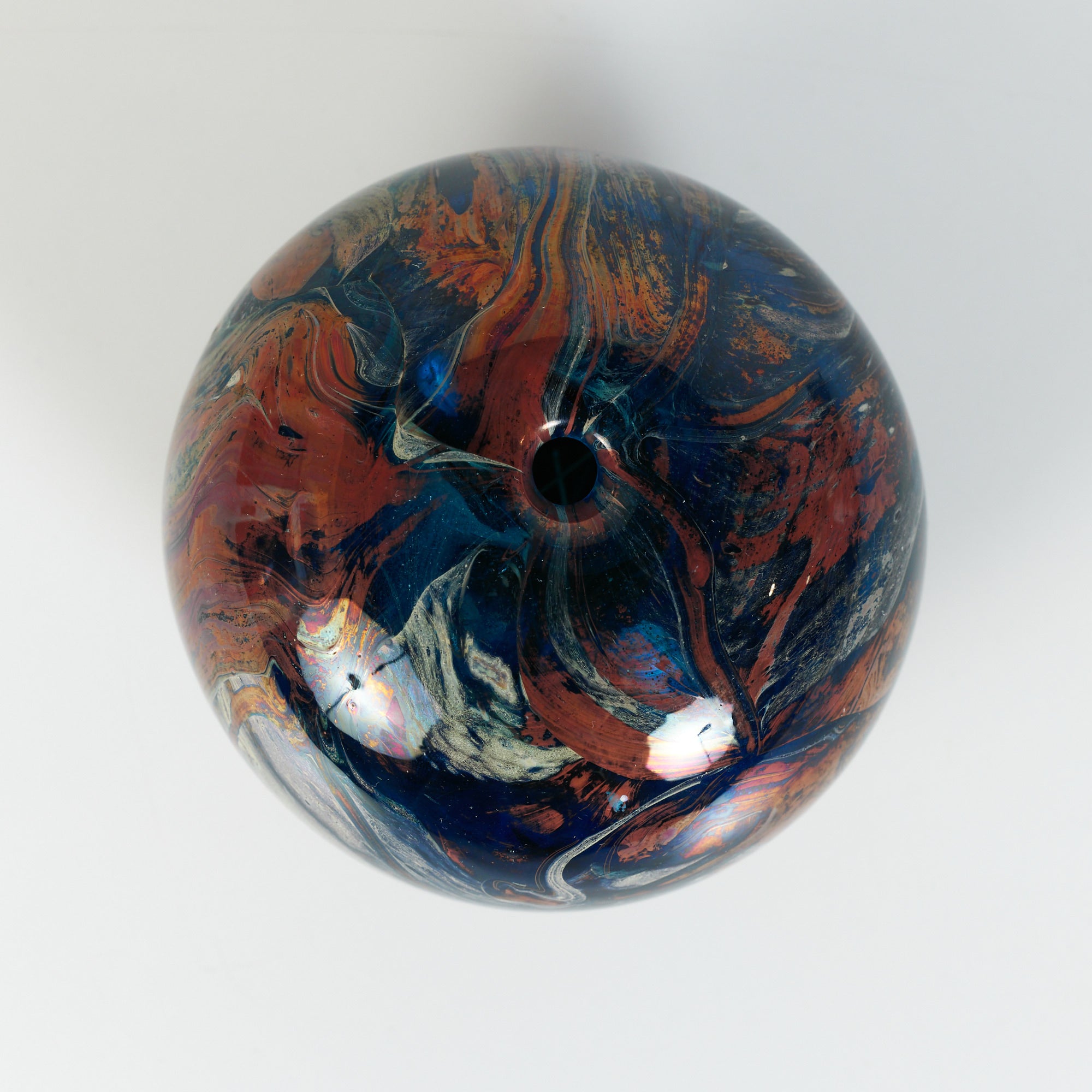 Marbled Blown Glass Bud Vase