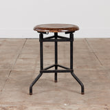 Adjustable Stool with Wood Seat by Campbell Corporation