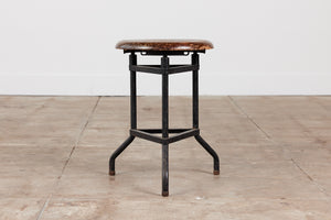 Adjustable Stool with Wood Seat by Campbell Corporation