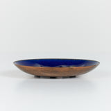 Copper Royal Blue Enameled Plate By Win Ng
