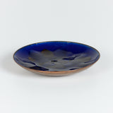 Copper Royal Blue Enameled Plate By Win Ng