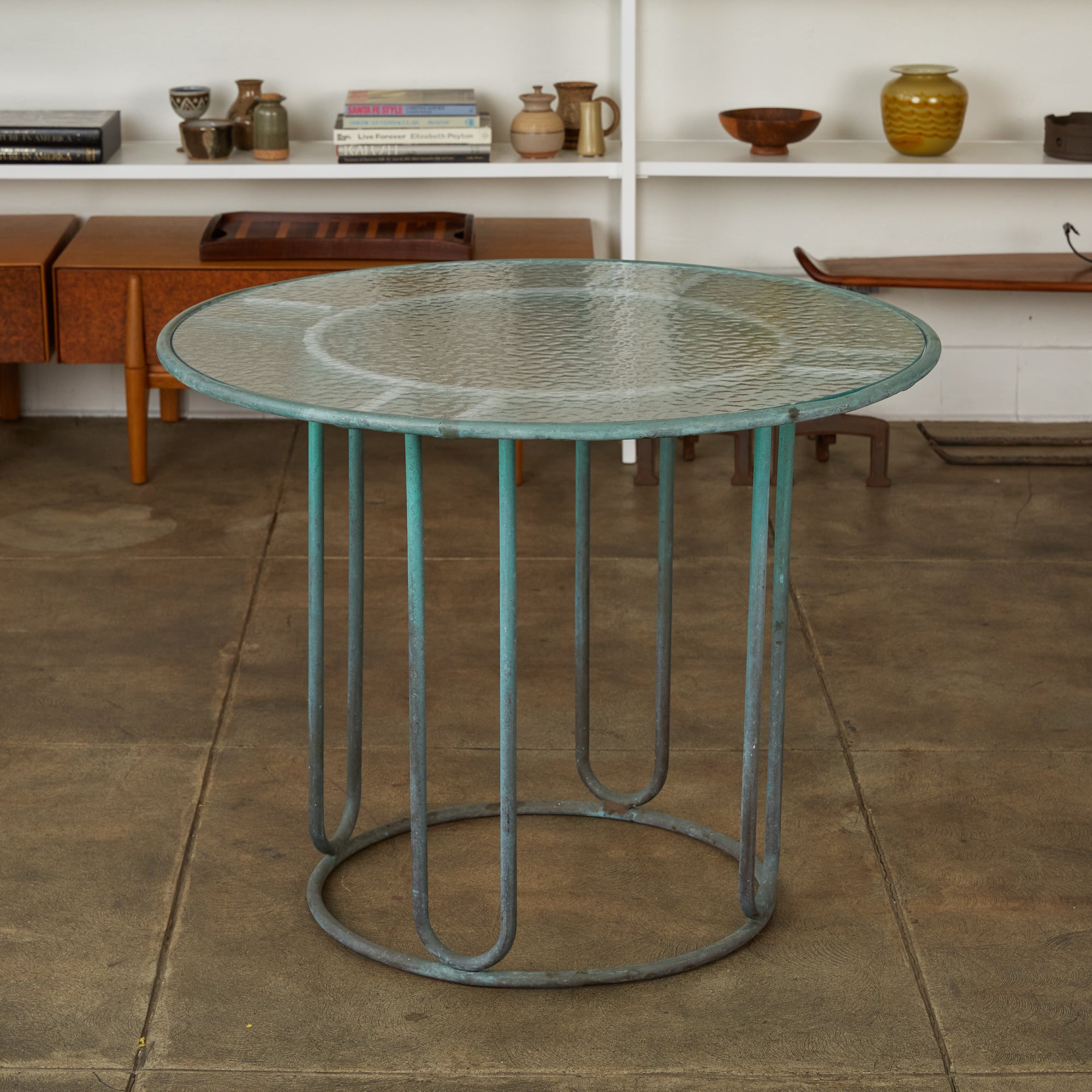 Walter Lamb for Brown Jordan Bronze Patio Cafe Dining Table