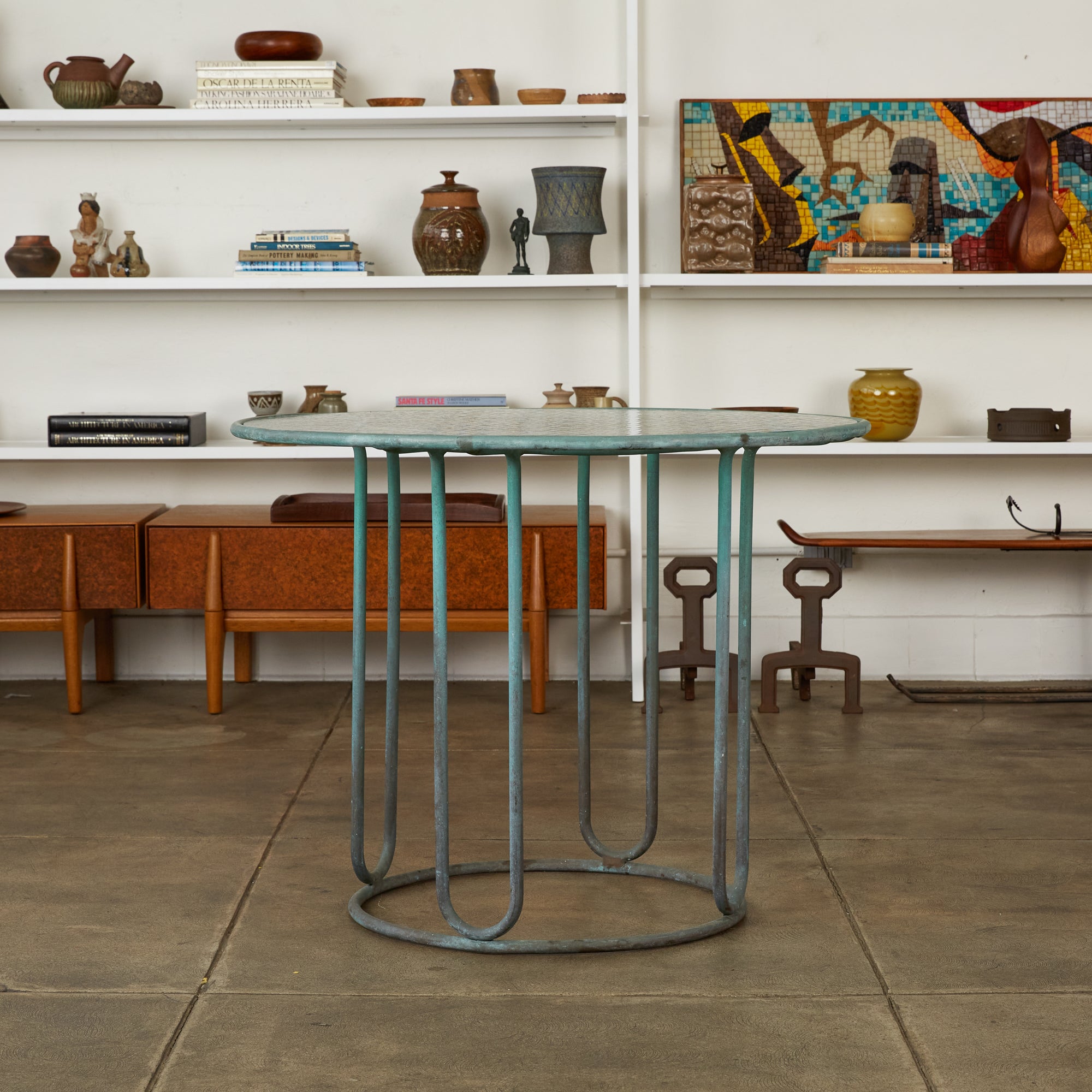 Walter Lamb for Brown Jordan Bronze Patio Cafe Dining Table